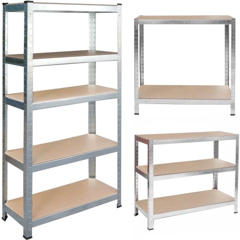 Regał metalowy 180x90x30 cm Humberg 4843 ocynk MDF 875 kg Regał metalowy 180x90x30 cm Humberg 4843 ocynk MDF 875 kg