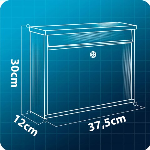 Skrzynka na listy 37,5x30,5x12 cm czarna HM-860 Skrzynka na listy 37,5x30,5x12 cm czarna HM-860