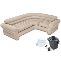 Intex 68575–66640 Kanapa narożna nadmuchiwana 257×203×76 cm z pompą Quick-Fill