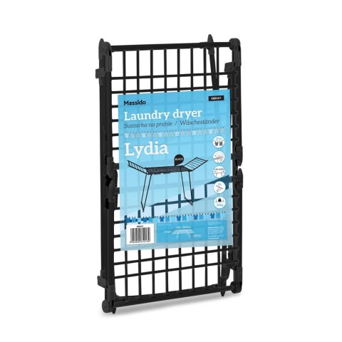 Suszarka na pranie stojąca rozkładana Lydia 27 mb czarna