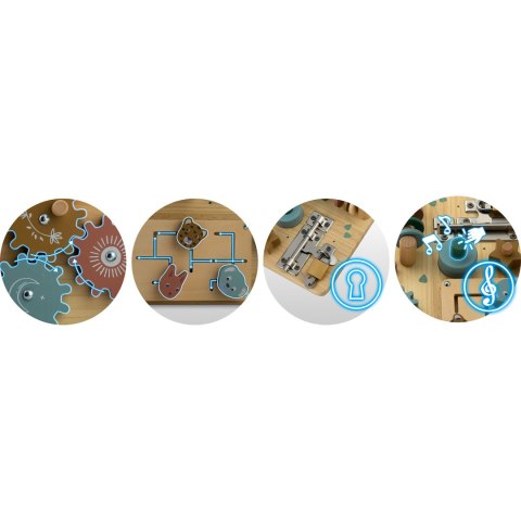 Drewniana tablica sensoryczna Nukido NK-859 Montessori edukacyjna Drewniana tablica sensoryczna Nukido NK-859 Montessori edukacyjna