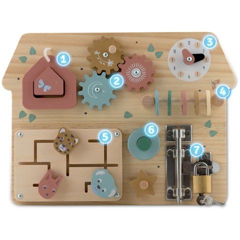 Drewniana tablica sensoryczna Nukido NK-859 Montessori edukacyjna Drewniana tablica sensoryczna Nukido NK-859 Montessori edukacyjna