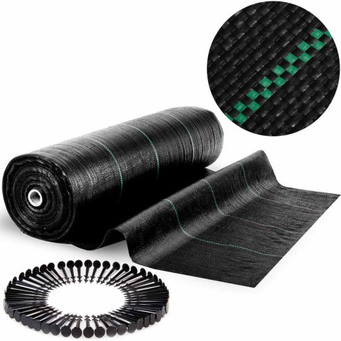 Agrotkanina ogrodowa 1,6 m x 50 m 70 g/m2 + 50 szpilek Plonos - czarna Agrotkanina ogrodowa 1,6 m x 50 m 70 g/m2 + 50 szpilek Plonos - czarna