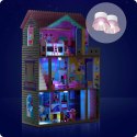 Domek dla lalek XXL Ricokids 3 piętra + mebelki winda LED
