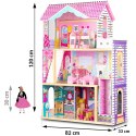 Domek dla lalek XXL Ricokids 3 piętra + mebelki winda LED