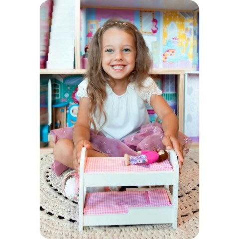 Domek dla lalek XXL Ricokids 3 piętra + mebelki winda LED Domek dla lalek XXL Ricokids 3 piętra + mebelki winda LED