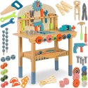 Drewniany warsztat Ricokids RK-876 z narzędziami Montessori 3+