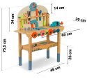 Drewniany warsztat Ricokids RK-876 z narzędziami Montessori 3+