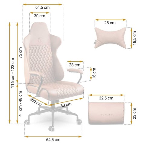 Fotel biurowy Sofotel Werona brązowy