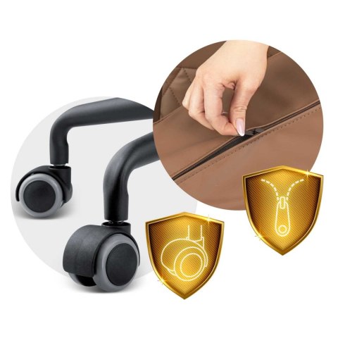 Fotel biurowy Sofotel Werona brązowy