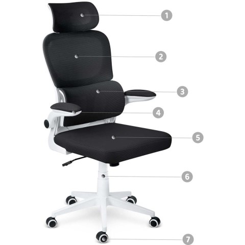 Fotel biurowy Sofotel Formax czarny ergonomiczny mikrosiatka 120kg