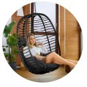 Fotel wiszący Toskana Sofotel czarny + poduszki ogrodowy technorattan