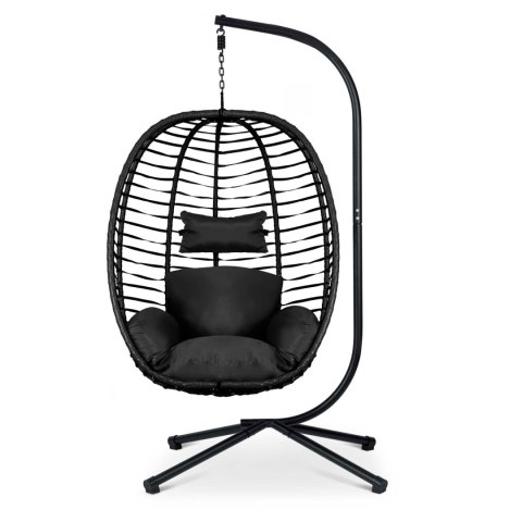 Fotel wiszący Toskana Sofotel czarny + poduszki ogrodowy technorattan