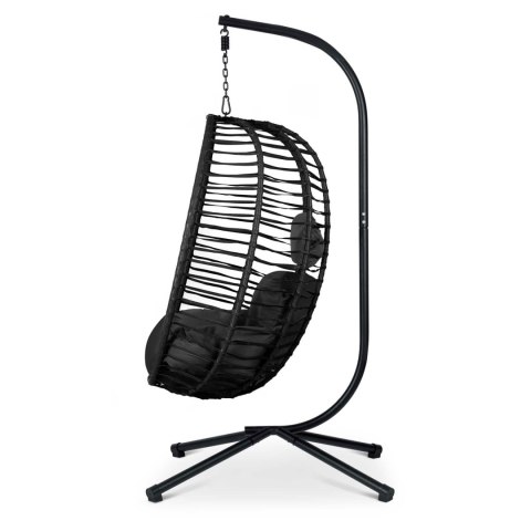 Fotel wiszący Toskana Sofotel czarny + poduszki ogrodowy technorattan