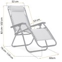 Leżak ogrodowy składany z poduszką Sofotel ChillWell zestaw 2 szt szary