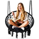Fotel ogrodowy wiszący huśtawka BOHO czarny