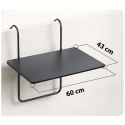 Wytrzymały stolik balkonowy 60x43cm składany Sofotel SO-982 czarny