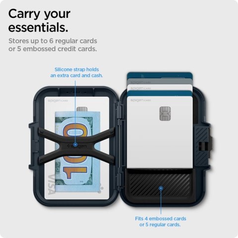 Spigen Lock Fit MagSafe - Portfel magnetyczny (Metal Slate) Spigen Lock Fit MagSafe - Portfel magnetyczny (Metal Slate)