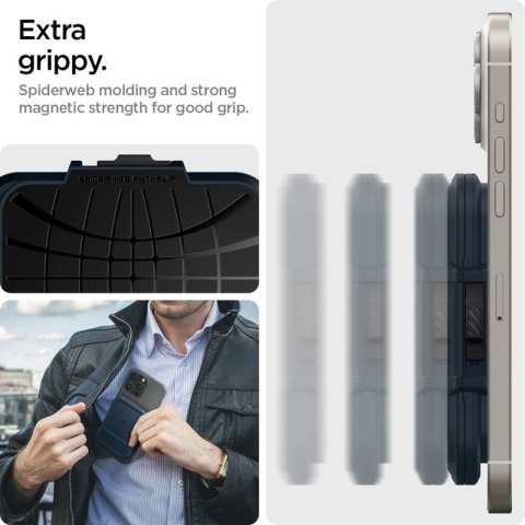 Spigen Lock Fit MagSafe - Portfel magnetyczny (Metal Slate) Spigen Lock Fit MagSafe - Portfel magnetyczny (Metal Slate)