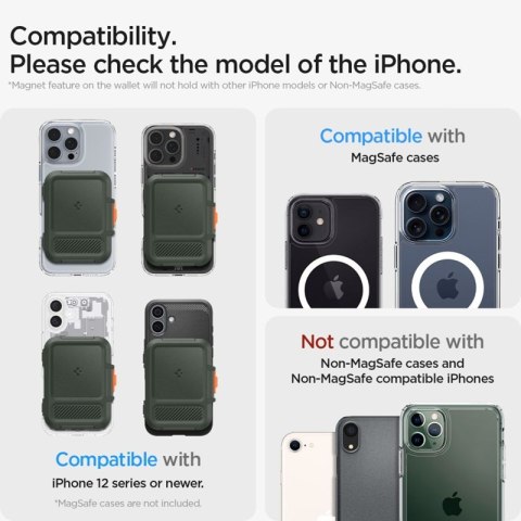 Spigen Lock Fit MagSafe - Portfel magnetyczny (Military Green) Spigen Lock Fit MagSafe - Portfel magnetyczny (Military Green)