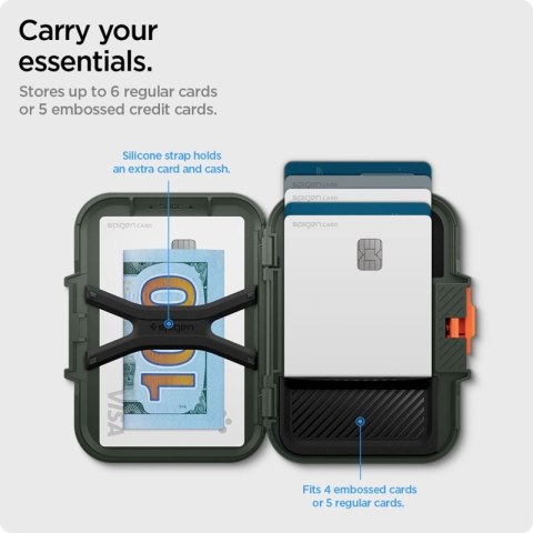 Spigen Lock Fit MagSafe - Portfel magnetyczny (Military Green) Spigen Lock Fit MagSafe - Portfel magnetyczny (Military Green)