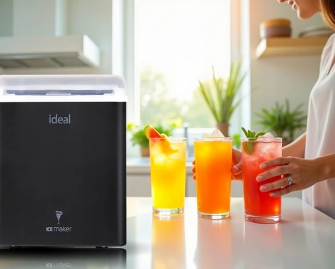 KOSTKARKA do Lodu ELDOM Domowa WYDAJNA Szybka MASZYNA DO KOSTEK 12KG LED