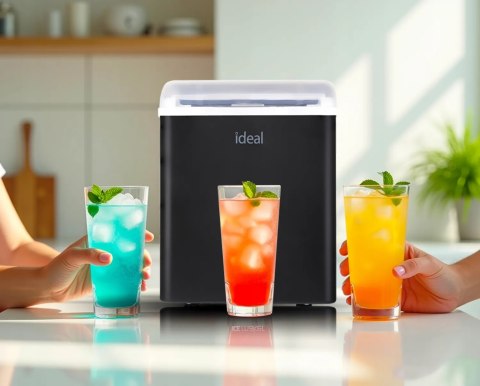 KOSTKARKA do Lodu ELDOM Domowa WYDAJNA Szybka MASZYNA DO KOSTEK 12KG LED