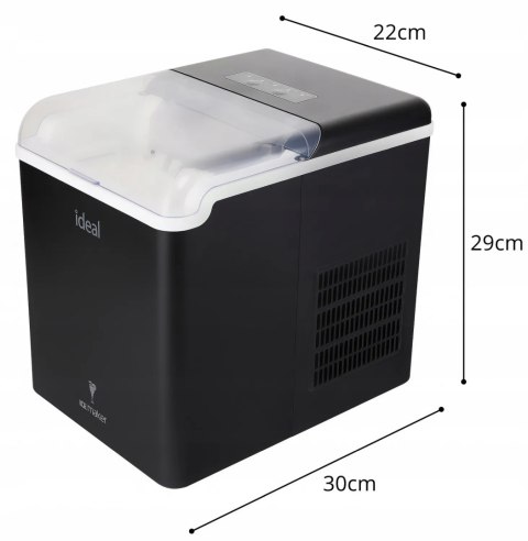 KOSTKARKA do Lodu ELDOM Domowa WYDAJNA Szybka MASZYNA DO KOSTEK 12KG LED