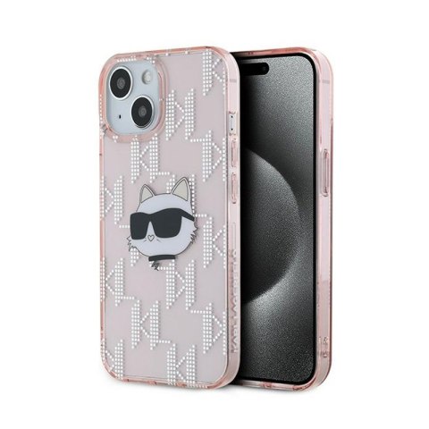 Karl Lagerfeld IML Choupette Head & Monogram - Etui iPhone 15 / 14 / 13 (różowy) Karl Lagerfeld IML Choupette Head & Monogram - Etui iPhone 15 / 14 / 13 (różowy)