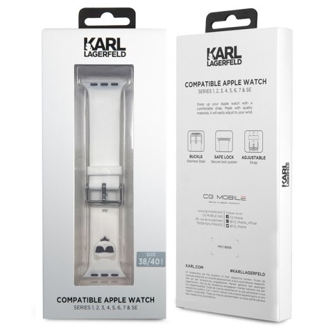 Karl Lagerfeld Silicone Choupette Head - Pasek do Apple Watch 38/40/41 mm (biały) Karl Lagerfeld Silicone Choupette Head - Pasek do Apple Watch 38/40/41 mm (biały)