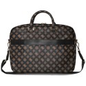 Guess 4G Peony Front Pocket Zipper Triangle Logo - Torba na notebooka 16" (czarny)