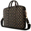 Guess 4G Peony Front Pocket Zipper Triangle Logo - Torba na notebooka 16" (czarny)
