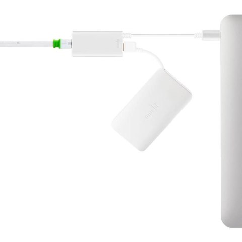 Moshi USB-C to Gigabit Ethernet Adapter - Aluminiowa przejściówka z USB-C na Gigabit Ethernet (srebrny) Moshi USB-C to Gigabit Ethernet Adapter - Aluminiowa przejściówka z USB-C na Gigabit Ethernet (srebrny)