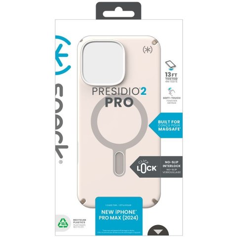 Speck Presidio2 Pro ClickLock & MagSafe - Etui iPhone 16 Pro Max (Bleached Bone / Heirloom Gold / Hazel Brown) Speck Presidio2 Pro ClickLock & MagSafe - Etui iPhone 16 Pro Max (Bleached Bone / Heirloom Gold / Hazel Brown)