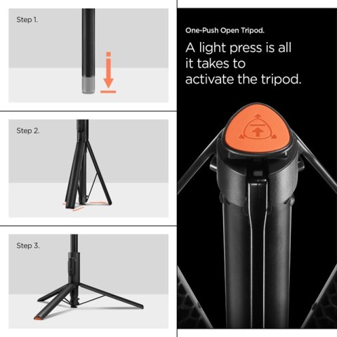 Spigen S541W Bluetooth Selfie Stick Tripod - Statyw na smartfon / uchwyt selfie stick (Black) Spigen S541W Bluetooth Selfie Stick Tripod - Statyw na smartfon / uchwyt selfie stick (Black)