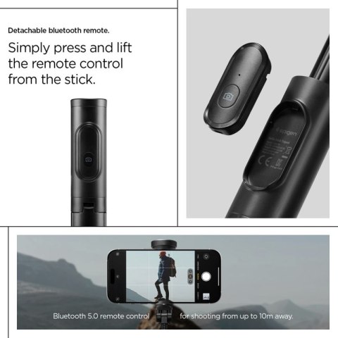 Spigen S541W Bluetooth Selfie Stick Tripod - Statyw na smartfon / uchwyt selfie stick (Black) Spigen S541W Bluetooth Selfie Stick Tripod - Statyw na smartfon / uchwyt selfie stick (Black)