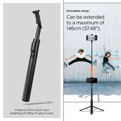 Spigen S541W Bluetooth Selfie Stick Tripod - Statyw na smartfon / uchwyt selfie stick (Black) Spigen S541W Bluetooth Selfie Stick Tripod - Statyw na smartfon / uchwyt selfie stick (Black)