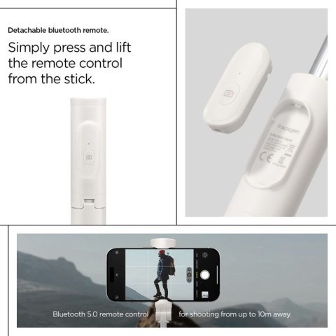 Spigen S541W Bluetooth Selfie Stick Tripod - Statyw na smartfon / uchwyt selfie stick (Dune Beige) Spigen S541W Bluetooth Selfie Stick Tripod - Statyw na smartfon / uchwyt selfie stick (Dune Beige)