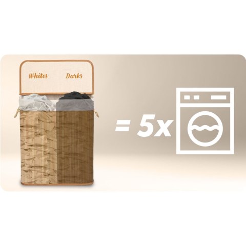 Bambusowy kosz na pranie bieliznę z pokrywą 100 l Massido