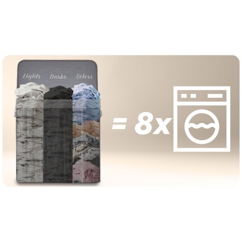 Bambusowy kosz na pranie bieliznę z pokrywą 150 l Massido