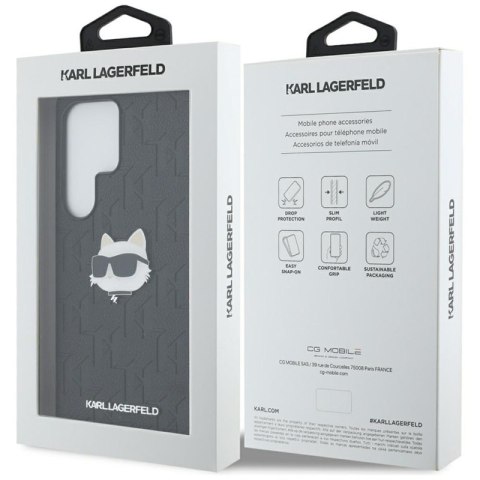 Karl Lagerfeld Leather Monogram Pin Logo Choupette Head - Etui Samsung Galaxy S25 Ultra (czarny) Karl Lagerfeld Leather Monogram Pin Logo Choupette Head - Etui Samsung Galaxy S25 Ultra (czarny)