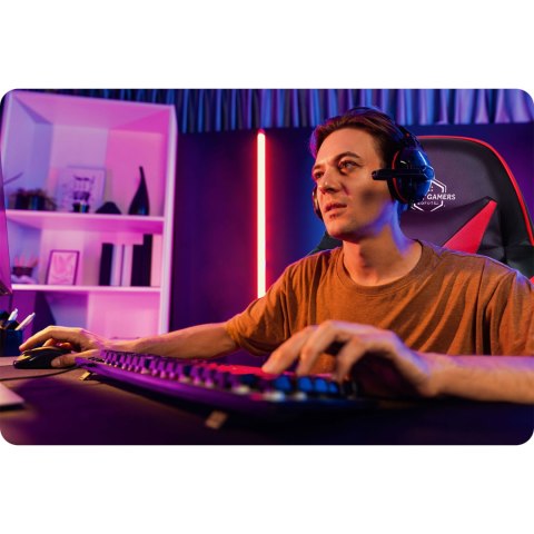 Fotel gamingowy Sofotel Draknor czarno-czerwony