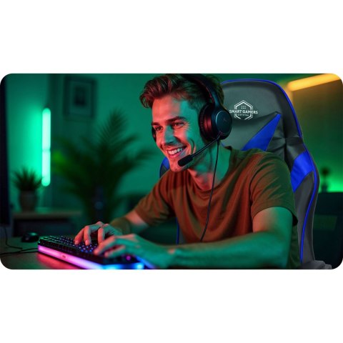 Fotel gamingowy Sofotel Draknor czarno-niebieski