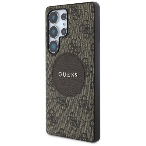 Guess 4G Round Patch Classic Logo MagSafe - Etui do Samsung Galaxy S25 Ultra (brązowy) Guess 4G Round Patch Classic Logo MagSafe - Etui do Samsung Galaxy S25 Ultra (brązowy)