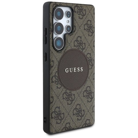 Guess 4G Round Patch Classic Logo MagSafe - Etui do Samsung Galaxy S25 Ultra (brązowy) Guess 4G Round Patch Classic Logo MagSafe - Etui do Samsung Galaxy S25 Ultra (brązowy)