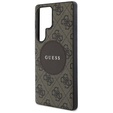 Guess 4G Round Patch Classic Logo MagSafe - Etui do Samsung Galaxy S25 Ultra (brązowy) Guess 4G Round Patch Classic Logo MagSafe - Etui do Samsung Galaxy S25 Ultra (brązowy)