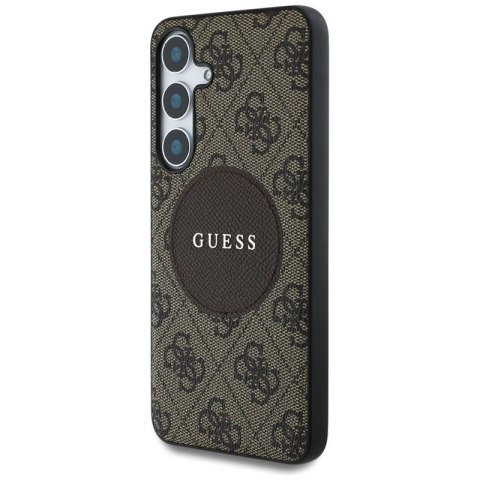 Guess 4G Round Patch Classic Logo MagSafe - Etui do Samsung Galaxy S25 (brązowy) Guess 4G Round Patch Classic Logo MagSafe - Etui do Samsung Galaxy S25 (brązowy)