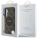 Guess 4G Round Patch Classic Logo MagSafe - Etui do Samsung Galaxy S25 (brązowy)