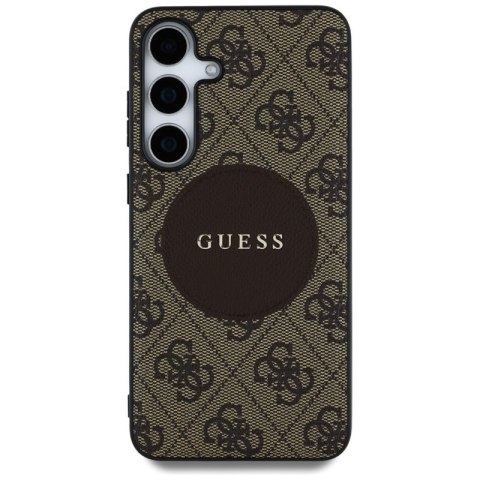 Guess 4G Round Patch Classic Logo MagSafe - Etui do Samsung Galaxy S25+ (brązowy) Guess 4G Round Patch Classic Logo MagSafe - Etui do Samsung Galaxy S25+ (brązowy)