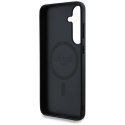 Guess 4G Round Patch Classic Logo MagSafe - Etui do Samsung Galaxy S25+ (brązowy)